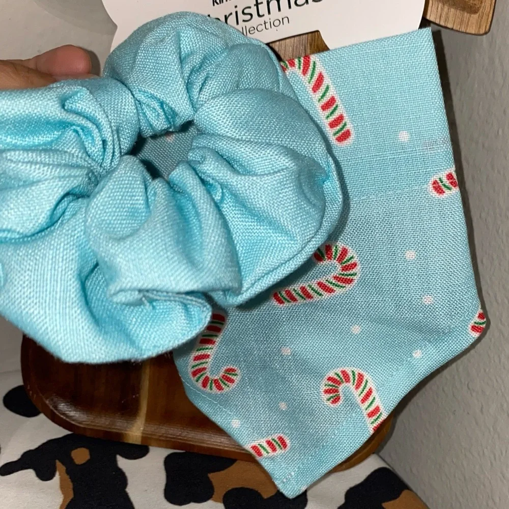 CHRISTMAS DOG BANDANNA & SCRUNCHIE SET